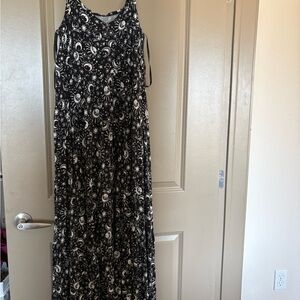 Torrid Super soft maxi Celestial-Print Black Dress